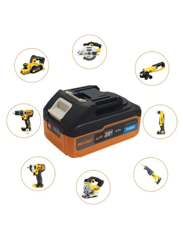 Аккумуляторная батарея PRO-CRAFT turbo 20 вольт 4Ач Li-ion