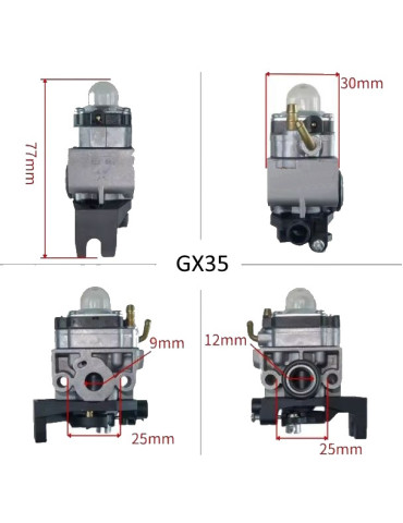 Карбюратор бензокосы 4-тактный двигатель GX35