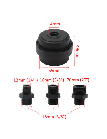Фильтр воздушный для компрессора под резьбу 1/4", 3/8", 1/2" универсальный