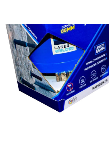 Алмазная коронка 68мм Rapide CONCRETE PRO по железобетону, монолитному бетону, кирпичу