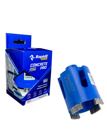 Алмазная коронка 72мм Rapide CONCRETE PRO по железобетону, монолитному бетону, кирпичу