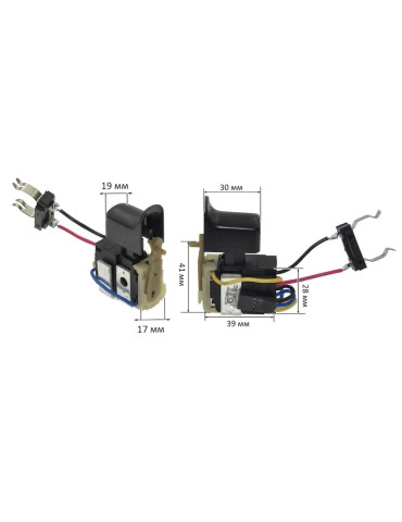 Кнопка для шуруповерта Einhell BAS 18/2-1HA / Craftec PXCD-215 / Stern CD03-180B с радиатора