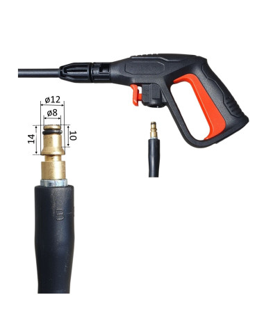 Пистолет для мойки высокого давления Dnipro-M, Bosch, Makita, Black Decker под быстросъемное соединение